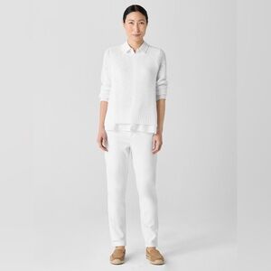 Eileen Fisher Garment-Dyed Organic Cotton Denim Slim Jean Size 10